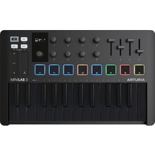 1001 Minilab 3 Deep Black, Klavye, Siyah Beyaz