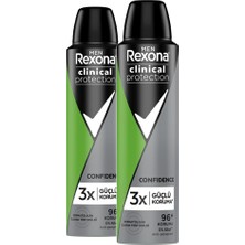1001 Men Clinical Protection Erkek Sprey Deodorant Confidence 96 Saat Koruma 150 ml X2