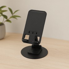 Aydogan's Ayd Masaüstü Telefon Tutucu - Metal Döner Tabanlı (Siyah)