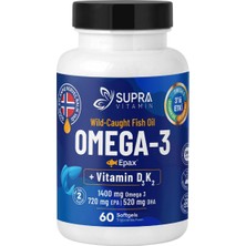 1001 Omega-3 Balık Yağı 2000 Mg Balık Yağı + Vitamin D3 & K2, 60 Kapsül