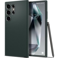 1001 Galaxy S24 Ultra ile Uyumlu Kılıf Liquid Air Kaymaz Dokulu Yüzey Yeşil Kapak - ACS07288 (Spigen