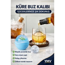 Empressco Yuvarlak Küre Buz Kalıbı Viski Kola Kahve Buz Kalıbı Bar Küre Hediyelik Şekilli Buz Kalıbı