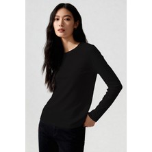 Standart Fit Basic O Yaka 3lü Paket Siyah-Beyaz-Bej Kadın T-Shirt - 97312