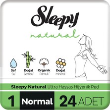 1001 Natural Ultra Hassas Hijyenik Ped Normal 24 Adet Ped