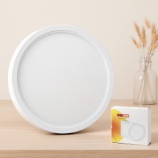 Aydogan's Ayd 24W 1680LM Yuvarlak LED Slim Panel 6500K - Sıva Üstü Beyaz Metal Kasa