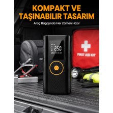 OEMTR Dijital Göstergeli Taşınabilir Hava Kompresörü Güçlü Şişirme Performansı Yeni Nesil