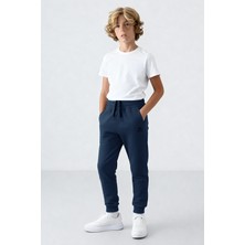 Tommy Life İndigo Standart Fit Manşetli İnce Erkek Çocuk Eşofman Alt - 11062