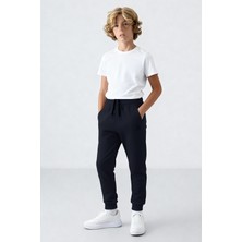 Tommy Life Lacivert Standart Fit Manşetli İnce Erkek Çocuk Eşofman Alt - 11062