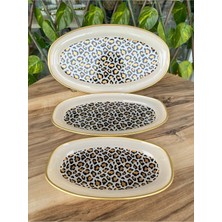 Empressco Leopar Desen Kayık Tabak