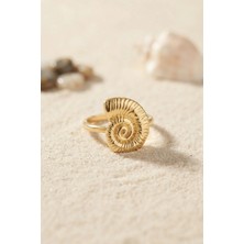 Nautilus Tasarım Gold Renk Kadın Yüzük