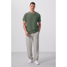 Tommy Life YENİ Taş Yüzeyi Dokulu Rahat Form Palazzo Erkek Pantolon - 82163