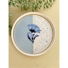 Empressco Mavi Gelincik 25 cm Büyük Servis Tabağı