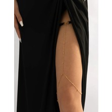 Mupte Jewelry Kararmaz Gümüş/altın Renk Top Zincirli Bacak Zinciri Vücut Aksesuarı