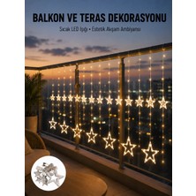 Yıldız Figürlü Perde Peri LED 3x3 Metre Dekoratif Işık Yeni Nesil