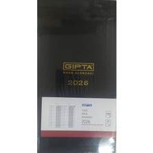 1001 Gıpta 2026 Ticari Kasa Ajandası, 17X33 Cm, 432 Sayfa, Siyah