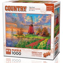1001 Ks Games 1000 Parça Lale Tarlası ve Yel Değirmeni Puzzle - Abraham Hunter