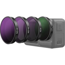 1001 Telesın Cpl Filtre Seti, Djı Action 5 Pro/4/3, Xtra Edge ve Xtra Edge Pro, 4'lü Paket Nd8 ND16 ND32
