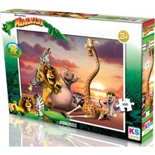 1001 Ks Games 100 Parçalık Madagascar Lisanslı Çocuk Puzzle - 5 Yaş Üzeri - Erkek Çocuk - 48X34 cm