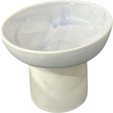 1001 Aee® Eğimli Yüksek Seramik Mama ve Su Kabı – Ergonomik Kedi Köpek Mama Kabı | 14 cm Yüksekl