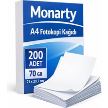 1001 A4 Fotokopi Kağıdı, 21X29,7 Cm, 200 Sayfa, Beyaz, Yazıcı ve Fotokopi Uyumlu 70 Gram