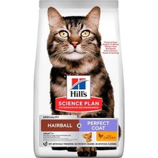 1001 Hill's Sp Tüy Yumağı Kontrolü ve Mükemmel Tüyler Için Tavuklu Yetişkin Kedi Maması 1,5kg