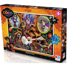 1001 Ks Games 100 Parça Erkek Çocuk Coco Puzzle 5 Yaş Üzeri 2,5 mm Karton - CO714