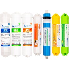1001 Aquafit Kapalı Kasa Su Arıtma Cihazı Iki Tarafı Çubuklu 7'li Filtre Seti
