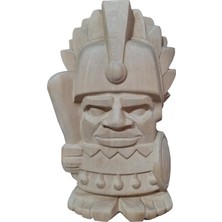 1001 Ahşap Dekoratif Büst Heykeli Maya Totem