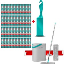 1001 Smarter Tüy Toplayıcı 40 Adet Yedek Rulo Aparat ve Aqua Star Yedekli Hediyeli Mop Paspas