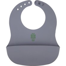 1001 Been Silicone Baby Bib - Silikon Mama Önlüğü, Gri