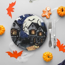 1001 Keramika Halloween Blue Castle Servis Tabağı 26 cm 19951