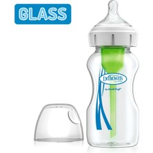 1001 Dr. Brown's 9 OZ/270 ml Geniş Ağız Cam Biberon, Tekli Paket (91700)