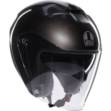 1001 Agv Irides Motosiklet Kaskı Açık Kask Mono Asfalto Grey Xs