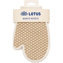 1001 Lotus Kumaş Ele Geçen Banyo Kesesi - Geleneksel Hamam Tipi Vücut Kesesi, 1 Adet