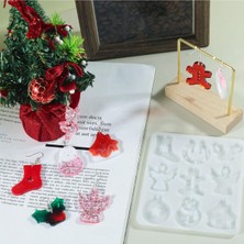 1001 Silikon Kalıp Yılbaşı Noel Çanı Geğik Kardan Adam Kalıbı 9 Lu Reçine Kalıp