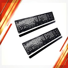 1001 Aee® Çıtçıtlı Plakalık 2’li Set – Takmatik Oto Plaka Tutucu, Standart Araç Plaka Çerçe