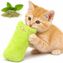 1001 Sogud Catnip Kedi Oyuncağı Yeşil – Sesli Peluş Kedi Oyuncak, Isırınca Ses Çıkaran Plush Ca