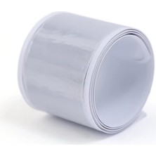 1001 Reflektif Kol Bandı Yansıtıcı Bileklik 2 Adet, 3cm x 40CM, Kendiliğinden Sarıcı (Gri)