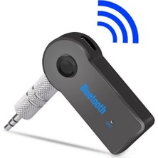 1001 Mikrofonlu Bluetooth Ses Alıcı Araç ve Hoparlör Için Aux Girişli Kablosuz Dönüştürücü K