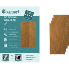 1001 Texfix Yamayi, Ütü ile Yapışan Yama, Yapışkanlı Yama, 4 Adet 30 cm x 15 Cm, Yıkamaya Dayanı
