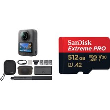 1001 Djı Osmo 360 Adventure Combo + Sandisk Extreme Pro 512GB Microsd – 8k 360° Çekim Seti