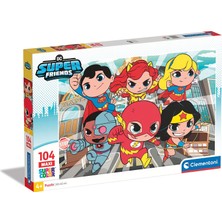 1001 Clementoni 25720 Superfriends Supercolor Dc Comics Super Friends 104 Parça Maksi Yapboz, 4 Yaşınd