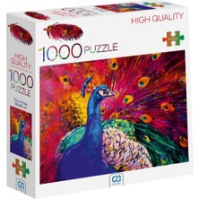 1001 Ca Games Tavus Kuşu 1000 Parça 2,2mm Kalınlık 48X68CM Profesyonel Hobi Puzzle Yapboz Serisi