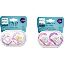 1001 Avent SCF080/06 Ultra Air Emzik (0-6 Ay) Kız & SCF080/08 Ultra Air Emzik (6-18 Ay) Kız