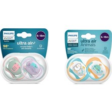 1001 Avent SCF085/18 Ultra Air Emzik (6-18 Ay) Erkek & SCF080/07 Ultra Air Emzik (6-18 Ay) Erkek