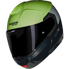 1001 Nolan N90-3 06 Verniciatura Speciale 341 Çene Açılır Motosiklet Kaskı Yeşil Siyah L