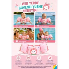 1001 Maytoys Tavşan Temalı Bebek Kolluk Can Simidi Seti - Güvenli Göğüs Destekli Batmaz Yüzme Yard