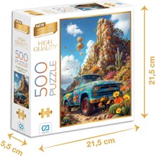 1001 Ca Games Çiçekli Kamyon 500 Parça 2,2mm Kalınlık 48X33CM Profesyonel Hobi Puzzle Yapboz Serisi