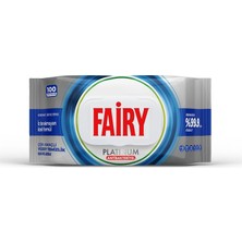 1001 Fairy Platinum Antibakteriyel Yüzey Temizlik Havlusu 100 Yaprak | Beyaz Sirke & Karbonat | 48 Saat