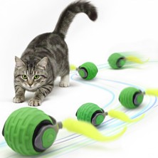 1001 Akıllı Kedi Oyun Topu - Otomatik Yuvarlanan Interaktif Kedi Oyuncağı - Şarj Edilebilir Evcil H